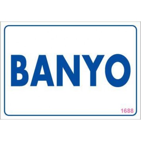 Banyo Uyarı Levhası 17,5x25 KOD:1688