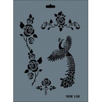 Rich New Seri N-138 Stencil 35x25 cm