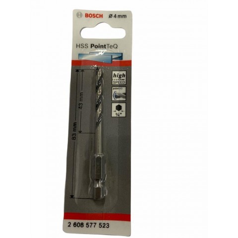 Bosch Point TeQ Altıgen Şaftlı Hss Matkap Ucu 4 mm